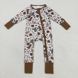 LR2334 Cowboy Cactus Pumpkin Baby Sleepers