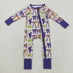 LR2403 Coquette Bows Star Purple Baby Sleepers