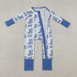 Western Boots Bows Blue Color Kids Girls Matching Clothing