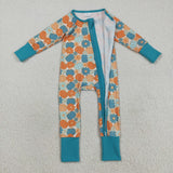 LR2461 Fall Pumpkin Flower Baby Sleepers