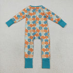 LR2461 Fall Pumpkin Flower Baby Sleepers