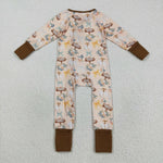 LR2462 Pumpkin Patch Flower Baby Sleepers