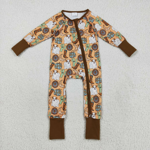 LR2463 Western Cowboy Cactus Baby Footie Sleepers