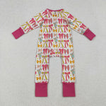 LR2468 Coquette Bows Star Pink Baby Footie Sleepers