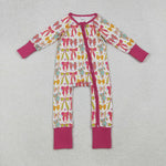 LR2468 Coquette Bows Star Pink Baby Footie Sleepers
