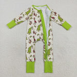 LR2481 Christmas Trees Green Baby Sleepers