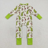 LR2481 Christmas Trees Green Baby Sleepers