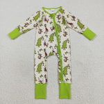 LR2481 Christmas Trees Green Baby Sleepers