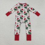 LR2489 Christmas Flower Red Baby Sleepers