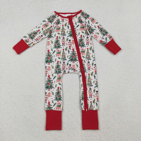 LR2507 Christmas Trees Soldier Baby Footie Sleepers