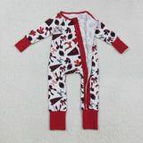 LR2512 Game Day Go Fight Win Bows Baby Sleepers