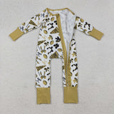 LR2515 Game Day Go Fight Win Bows Baby Footie Sleepers
