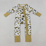 LR2515 Game Day Go Fight Win Bows Baby Footie Sleepers