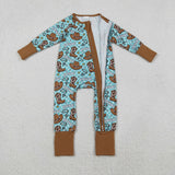 LR2517 Cowboy Howdy Hats Baby Footie Sleepers