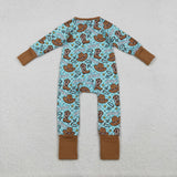 LR2517 Cowboy Howdy Hats Baby Footie Sleepers