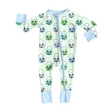Preorder Samples LR2534 Pumpkin Basket Green Blue Baby Sleepers