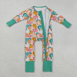LR2552 Fall Pumpkin Colorful Baby Sleepers