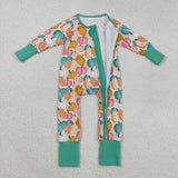 LR2552 Fall Pumpkin Colorful Baby Sleepers