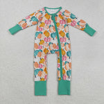LR2552 Fall Pumpkin Colorful Baby Sleepers