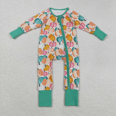 LR2552 Fall Pumpkin Colorful Baby Sleepers