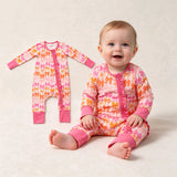 LR2567 Coquette Bows Pink Baby Sleepers