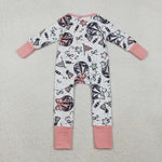 LR2571 Happy New Year Pink Baby Footie Sleepers