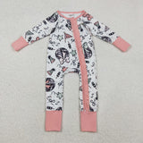 LR2571 Happy New Year Pink Baby Footie Sleepers