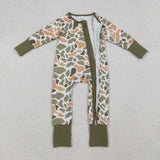 LR2578 Hunting Camo Green Baby Footie Sleepers
