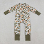 LR2578 Hunting Camo Green Baby Footie Sleepers