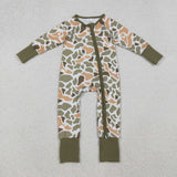 LR2578 Hunting Camo Green Baby Footie Sleepers