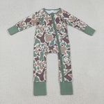 LR2582 Hunting Camo Deer Elk Baby Footie Sleepers