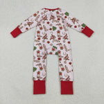 LR2584 Christmas Cowboy Hat Boots Baby Footie Sleepers