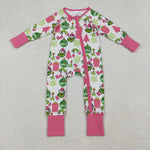LR2588 Christmas Gift Green Animal Baby Sleepers