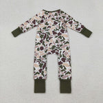 LR2590 Hunting Camo Elk Baby Footie Sleepers