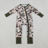 LR2590 Hunting Camo Elk Baby Footie Sleepers