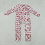 LR2594 Pumpkin Pie Bows Pink Baby Sleepers