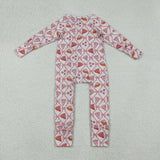 LR2594 Pumpkin Pie Bows Pink Baby Sleepers