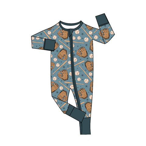 Preorder 09.25 LR2605 Game Day Baseball Baby Sleepers