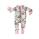 Preorder 09.26 LR2612 Happy New Year Pink Baby Sleepers