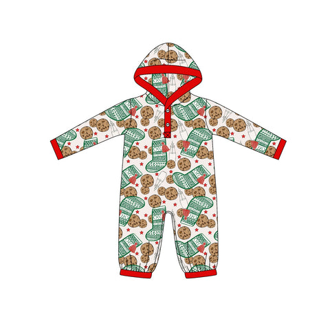 Preorder MOQ 5 Pcs LR2613 baby Christmas cookie Socks romper
