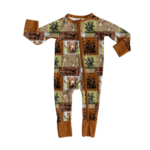 Preorder MOQ 5 Pcs LR2628 Hunting Dog Baby Sleepers Romper