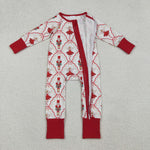 LR2633 Christmas Ballet Soldier Red Baby Footie Sleepers Romper
