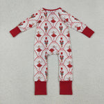 LR2633 Christmas Ballet Soldier Red Baby Footie Sleepers Romper
