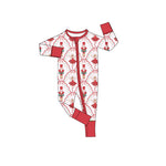 Preorder 09.24 LR2633 Christmas Ballet Soldier Red Baby Sleepers Romper