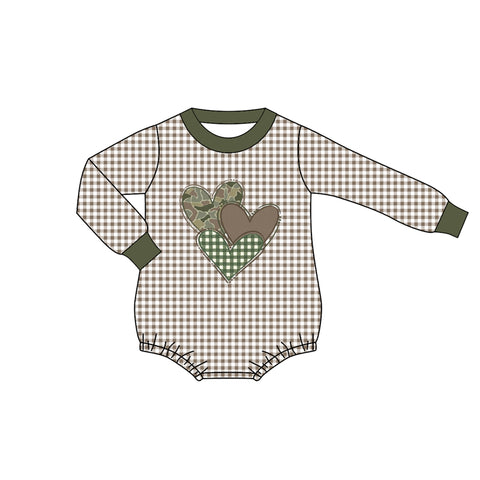 Preorder 10.01 MOQ 5 pcs LR2662 Hunting Camo Love Baby Boys Romper