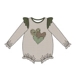 Preorder 10.01 MOQ 5 pcs LR2663 Hunting Camo Love Baby Girls Romper