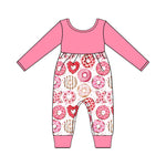 Preorder 10.01 MOQ 5 pcs LR2664 Valentine's Day XOXO Baby Girls Romper
