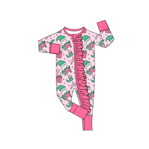 Preorder 10.01 MOQ 5 pcs LR2671 Christmas Gift Baby Sleepers Romper