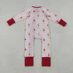 LR2681 Valentine's Day Dog Love Baby Sleepers Footie Romper
