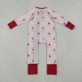 LR2681 Valentine's Day Dog Love Baby Sleepers Footie Romper
